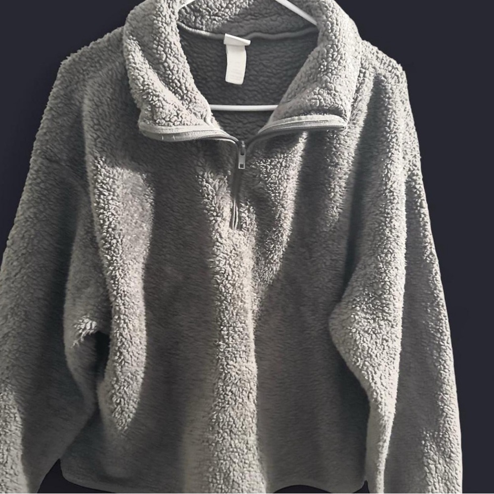 Sherpa Teddy Sweater- Quarter zip